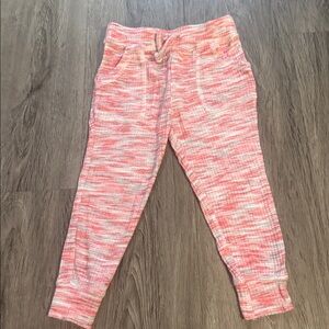 Old Navy Pink and White Knit Pants
